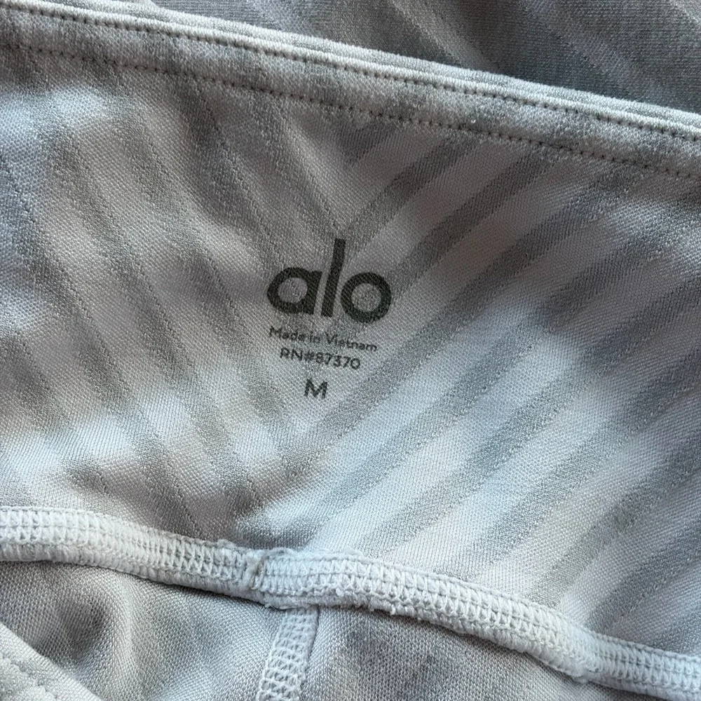 ALO Yoga Santa Fe White Striped Leggings